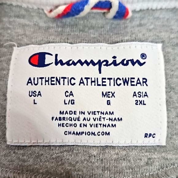 Champion Powerblend AOP Script Crewneck Sweatshirt Size Large - Picture 5 of 7